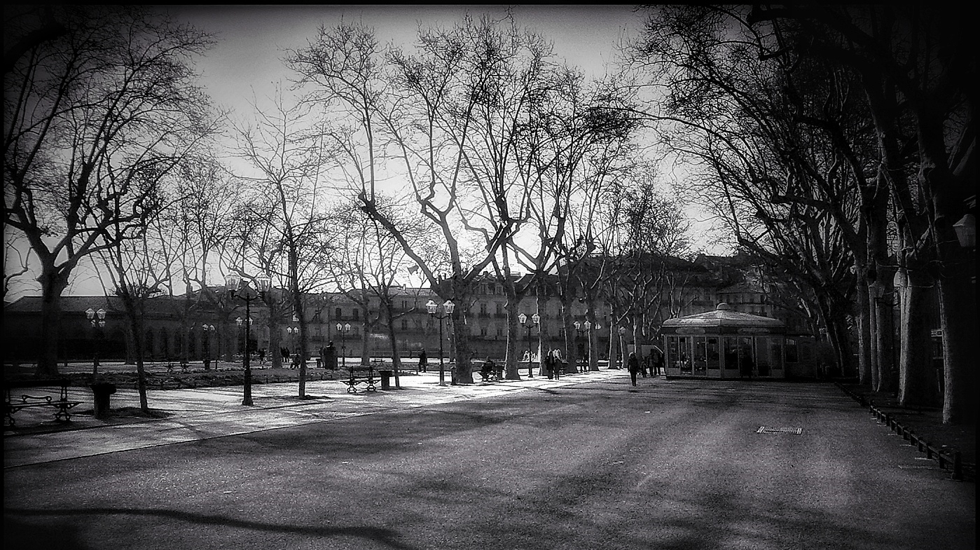 L'esplanade entre le Corum et la place de la comédie